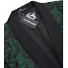 imageCOOFANDY Mens Floral Tuxedo Jacket Paisley Shawl Lapel Suit Blazer Jacket for DinnerPromWeddingChristmas Green