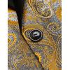imageCOOFANDY Mens Floral Tuxedo Jacket Paisley Shawl Lapel Suit Blazer Jacket for DinnerPromWeddingGolden Yellow