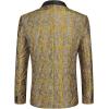 imageCOOFANDY Mens Floral Tuxedo Jacket Paisley Shawl Lapel Suit Blazer Jacket for DinnerPromWeddingGolden Yellow