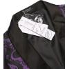 imageCOOFANDY Mens Floral Tuxedo Jacket Paisley Shawl Lapel Suit Blazer Jacket for DinnerPromWeddingPurple