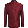 imageCOOFANDY Mens Floral Tuxedo Jacket Paisley Shawl Lapel Suit Blazer Jacket for DinnerPromWeddingRed
