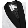 imageCOOFANDY Mens Floral Tuxedo Jacket Paisley Shawl Lapel Suit Blazer Jacket for DinnerPromWeddingWhite