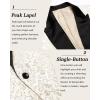 imageCOOFANDY Mens Floral Tuxedo One Button Luxury Shiny Blazer Dinner Party Prom Wedding Suit Jacket1  Beige White