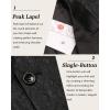 imageCOOFANDY Mens Floral Tuxedo One Button Luxury Shiny Blazer Dinner Party Prom Wedding Suit Jacket1  Black