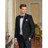 imageCOOFANDY Mens Floral Tuxedo One Button Luxury Shiny Blazer Dinner Party Prom Wedding Suit Jacket1  Black