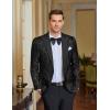 imageCOOFANDY Mens Floral Tuxedo One Button Luxury Shiny Blazer Dinner Party Prom Wedding Suit Jacket1  Black