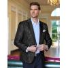 imageCOOFANDY Mens Floral Tuxedo One Button Luxury Shiny Blazer Dinner Party Prom Wedding Suit Jacket1  Black
