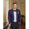 imageCOOFANDY Mens Floral Tuxedo One Button Luxury Shiny Blazer Dinner Party Prom Wedding Suit Jacket1 Purple