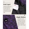 imageCOOFANDY Mens Floral Tuxedo One Button Luxury Shiny Blazer Dinner Party Prom Wedding Suit Jacket1 Purple