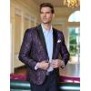imageCOOFANDY Mens Floral Tuxedo One Button Luxury Shiny Blazer Dinner Party Prom Wedding Suit Jacket1 Purple