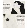 imageCOOFANDY Mens Floral Tuxedo One Button Luxury Shiny Blazer Dinner Party Prom Wedding Suit Jacket6  White
