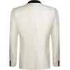 imageCOOFANDY Mens Floral Tuxedo One Button Luxury Shiny Blazer Dinner Party Prom Wedding Suit Jacket6  White