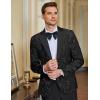 imageCOOFANDY Mens Floral Tuxedo One Button Luxury Shiny Blazer Dinner Party Prom Wedding Suit JacketBlack Paisley
