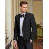 imageCOOFANDY Mens Floral Tuxedo One Button Luxury Shiny Blazer Dinner Party Prom Wedding Suit JacketBlack Paisley