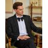 imageCOOFANDY Mens Floral Tuxedo One Button Luxury Shiny Blazer Dinner Party Prom Wedding Suit JacketBlack Paisley