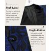 imageCOOFANDY Mens Floral Tuxedo One Button Luxury Shiny Blazer Dinner Party Prom Wedding Suit JacketBlue Paisley