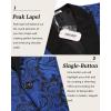 imageCOOFANDY Mens Floral Tuxedo One Button Luxury Shiny Blazer Dinner Party Prom Wedding Suit JacketBlue Paisley Floral
