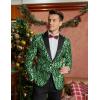 imageCOOFANDY Mens Floral Tuxedo One Button Luxury Shiny Blazer Dinner Party Prom Wedding Suit JacketGreen Floral