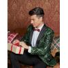 imageCOOFANDY Mens Floral Tuxedo One Button Luxury Shiny Blazer Dinner Party Prom Wedding Suit JacketGreen Floral