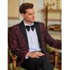 imageCOOFANDY Mens Floral Tuxedo One Button Luxury Shiny Blazer Dinner Party Prom Wedding Suit JacketRed Paisley