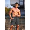 imageCOOFANDY Mens Gym Workout Shorts Athletic Training Shorts Fitted Weightlifting Bodybuilding Shorts with Zipper Pockets2 Pack Navy BlueDark Grey