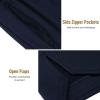 imageCOOFANDY Mens Gym Workout Shorts Athletic Training Shorts Fitted Weightlifting Bodybuilding Shorts with Zipper Pockets2 Pack Navy BlueDark Grey