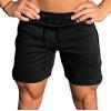imageCOOFANDY Mens Gym Workout Shorts Athletic Training Shorts Fitted Weightlifting Bodybuilding Shorts with Zipper PocketsBlack
