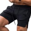 imageCOOFANDY Mens Gym Workout Shorts Athletic Training Shorts Fitted Weightlifting Bodybuilding Shorts with Zipper PocketsBlack