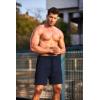 imageCOOFANDY Mens Gym Workout Shorts Athletic Training Shorts Fitted Weightlifting Bodybuilding Shorts with Zipper PocketsNavy Blue