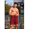 imageCOOFANDY Mens Gym Workout Shorts Athletic Training Shorts Fitted Weightlifting Bodybuilding Shorts with Zipper PocketsRed