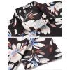 imageCOOFANDY Mens Hawaiian Shirts Short Sleeve Tropical Button Down Shirts Floral Summer Beach ShirtBlack  White Flower