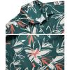 imageCOOFANDY Mens Hawaiian Shirts Short Sleeve Tropical Button Down Shirts Floral Summer Beach ShirtGreen  Khaki Flower