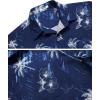 imageCOOFANDY Mens Hawaiian Shirts Short Sleeve Tropical Button Down Shirts Floral Summer Beach ShirtRoyal Blue  Palm Tree