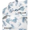 imageCOOFANDY Mens Hawaiian Shirts Short Sleeve Tropical Button Down Shirts Floral Summer Beach ShirtWhite  Blue Leaves