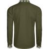 imageCOOFANDY Mens Henley Shirt Vyshyvanka Long Sleeve African Print Shirts Casual Zip Up Cotton Linen Beach Hippie ShirtArmy Green
