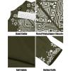 imageCOOFANDY Mens Henley Shirt Vyshyvanka Long Sleeve African Print Shirts Casual Zip Up Cotton Linen Beach Hippie ShirtArmy Green