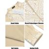 imageCOOFANDY Mens Henley Shirt Vyshyvanka Long Sleeve African Print Shirts Casual Zip Up Cotton Linen Beach Hippie ShirtBeige
