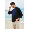 imageCOOFANDY Mens Henley Shirt Vyshyvanka Long Sleeve African Print Shirts Casual Zip Up Cotton Linen Beach Hippie ShirtBlack
