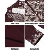 imageCOOFANDY Mens Henley Shirt Vyshyvanka Long Sleeve African Print Shirts Casual Zip Up Cotton Linen Beach Hippie ShirtDark Red