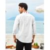 imageCOOFANDY Mens Henley Shirt Vyshyvanka Long Sleeve African Print Shirts Casual Zip Up Cotton Linen Beach Hippie ShirtFloral Print