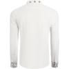 imageCOOFANDY Mens Henley Shirt Vyshyvanka Long Sleeve African Print Shirts Casual Zip Up Cotton Linen Beach Hippie ShirtLeaves Print