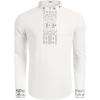 imageCOOFANDY Mens Henley Shirt Vyshyvanka Long Sleeve African Print Shirts Casual Zip Up Cotton Linen Beach Hippie ShirtLeaves Print