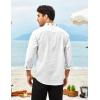 imageCOOFANDY Mens Henley Shirt Vyshyvanka Long Sleeve African Print Shirts Casual Zip Up Cotton Linen Beach Hippie ShirtLeaves Print