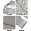imageCOOFANDY Mens Henley Shirt Vyshyvanka Long Sleeve African Print Shirts Casual Zip Up Cotton Linen Beach Hippie ShirtLight Grey