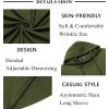 imageCOOFANDY Mens Hooded Poncho Cape Cloak Casual Asymmetric Hem Hoodie SweatshirtsArmy Green