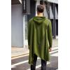 imageCOOFANDY Mens Hooded Poncho Cape Cloak Casual Asymmetric Hem Hoodie SweatshirtsArmy Green