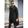 imageCOOFANDY Mens Hooded Poncho Cape Cloak Casual Asymmetric Hem Hoodie SweatshirtsBlack