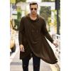 imageCOOFANDY Mens Hooded Poncho Cape Cloak Casual Asymmetric Hem Hoodie SweatshirtsDark Brown