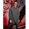 imageCOOFANDY Mens Hooded Poncho Cape Cloak Casual Asymmetric Hem Hoodie SweatshirtsDark Gray