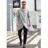 imageCOOFANDY Mens Hooded Poncho Cape Cloak Casual Asymmetric Hem Hoodie SweatshirtsGray